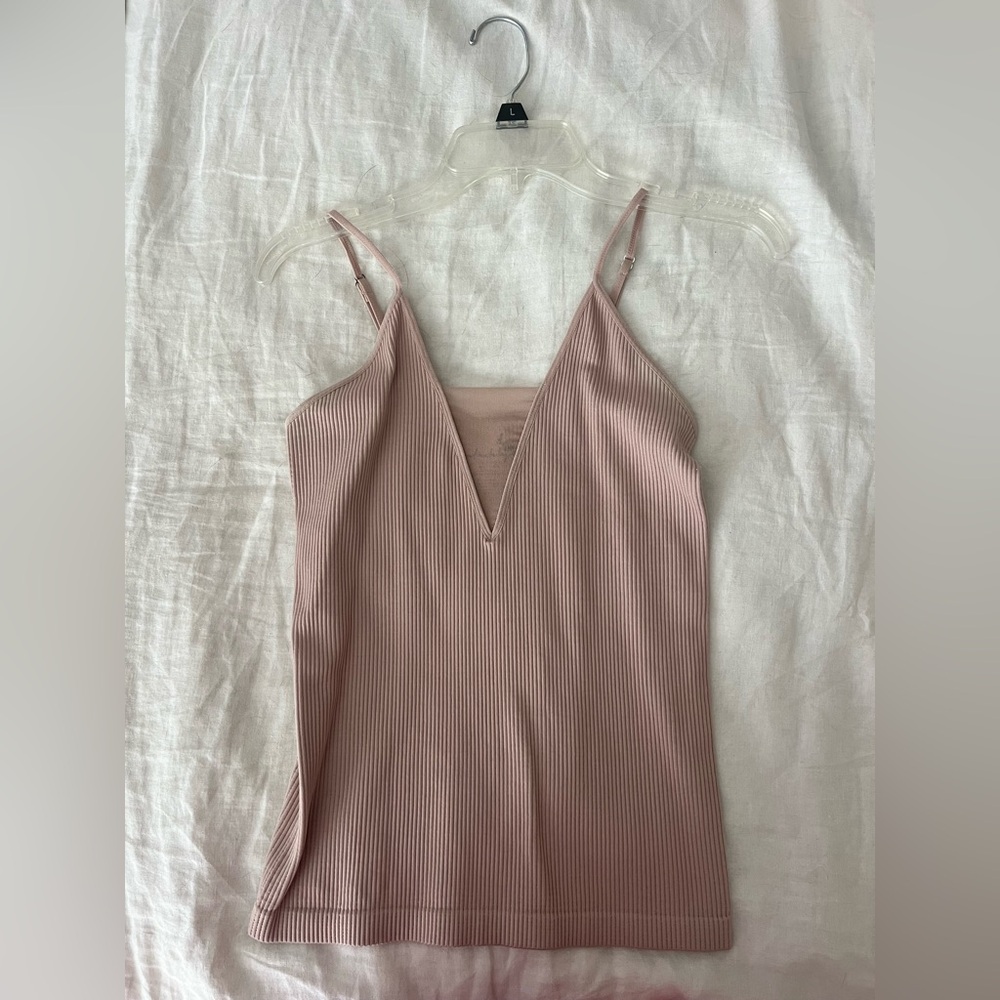 Free People Blush Ribbed Camisole
